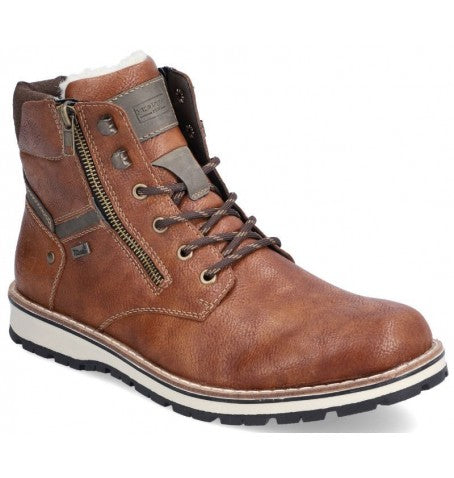 Rieker Mens Ankle Leather Boots - Brown