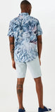 Abstract Button Down Short Sleeve Shirt - Multi