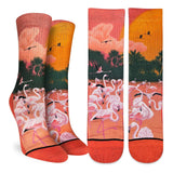 Flamingos In Sunset Socks Size 5-9