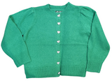 Sweet HEART Button Sweater - Green