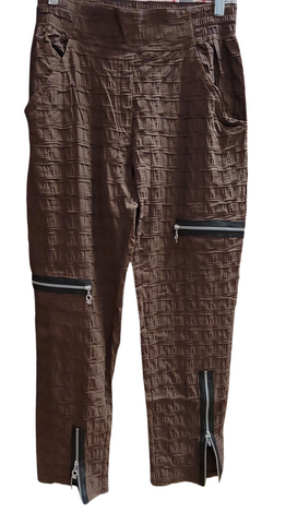 Bubble Zippered Pant - Coffee