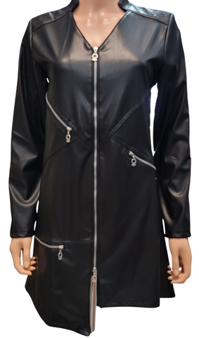 Nappa Vegan Leather Jacket - Black