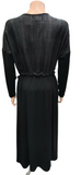 Crinkle Bodice Gather Maxi Dress - Black
