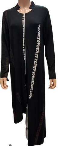 Long Zipper Tunic/Jacket with a Text Detail (Stick To Your Style)