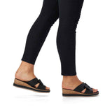 Remonte D6456-00 Women's Bow Sandal - Black