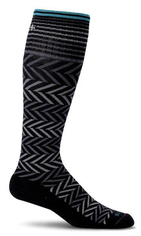 Sockwell CHEVRON Women's Compression Socks 15-20mmHg - Black