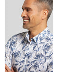 Palm Leaf Print Short Sleeve  Shirt